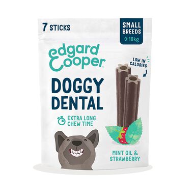 Edgard & Cooper Small Snacks Dentales Fresa y Menta para perros